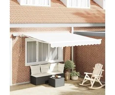 Ištraukiama markizė Balta 300 x 250 cm Audinys ir plienas
