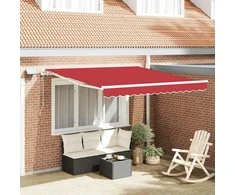 Ištraukiama markizė Raudona 300 x 250 cm Audinys ir plienas