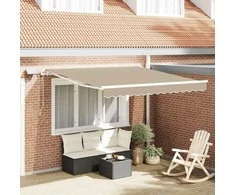 Ištraukiama markizė Smėlio 300 x 250 cm Audinys ir plienas