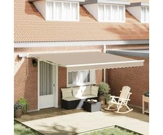 Ištraukiama markizė Smėlio 400 × 300 cm Audinys ir plienas