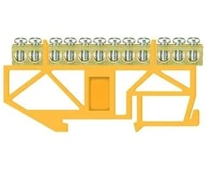 Įžeminimo kaladėlė Pawbol LZ 12/Ž, DIN, 12×16 mm², geltona