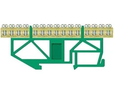 Įžeminimo kaladėlė Pawbol LZ 15/Z, DIN, 15×16 mm², žalia