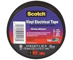 Izoliacinė juosta Scotch 700, 19mmx0.177mmx20m, juoda, 3M