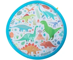 Jilong PRIPUČIAMAS APVALUS KILIMĖLIS 154x7CM ŽAIDIMŲ AIKŠTELĖ FONTANAS DINOZAURAI 51626 MĖLYNAS 626527