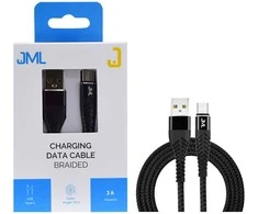 JML CD-110 USB C 2A 1m Juodas USB Cable