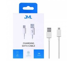 JML CD-113 USB MICRO cable – 2A 1M – Baltas