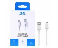 JML CD-113 USB MICRO cable – 2A 1M – Baltas