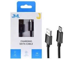 JML CD-113 USB MICRO cable – 2A 1M – Juodas