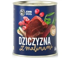 JOHN DOG Berry Line Adult Game with raspberries – drėgnas ėdalas šunims – 800g