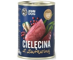 JOHN DOG Berry Line Adult Veal with cranberries – drėgnas ėdalas šunims – 400g