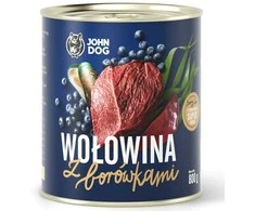 JOHN DOG Berry line jautiena with blueberries – drėgnas ėdalas šunims – 800g