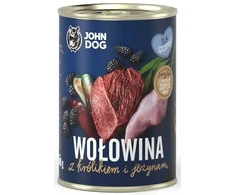 JOHN DOG Berry Line Puppy jautiena with rabbit and blackberries – drėgnas ėdalas šunims – 400g