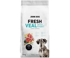 Šunų maistas - JOHN DOG Fresh Junior Medium and Large Breeds sausas maistas 12kg