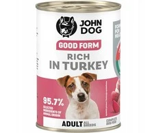 JOHN DOG Good form Rich in kalakutiena – drėgnas ėdalas šunims – 400g