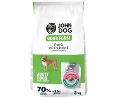 JOHN DOG Good Form Small breeds Pork with jautiena – sausas Maistas šunims – 3kg