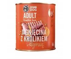 JOHN DOG moliūgas ėriena with rabbit and pumpkin – drėgnas ėdalas šunims – 800g