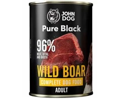 John Dog Pure Juodas dorosły dzik šlapias Maistas šunims 400g