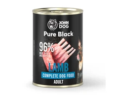 John Dog Pure Juodas dorosły jagnięcina šlapias Maistas šunims 400g