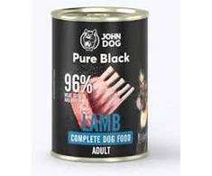 John Dog Pure Juodas dorosły jagnięcina šlapias Maistas šunims 800g