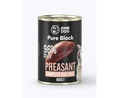 JOHN DOG Pure Juodas Fazanas – drėgnas ėdalas šunims – 800g