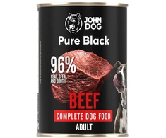 JOHN DOG Pure Juodas jautiena – drėgnas ėdalas šunims – 800g