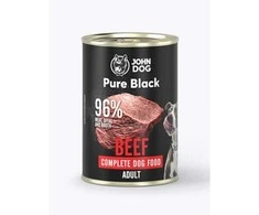 JOHN DOG Pure Juodas Jautiena – drėgnas ėdalas šunims – 400g