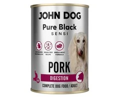 JOHN DOG Pure Juodas Sensi Digestion Pork – drėgnas ėdalas šunims – 400g