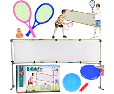 Jokomisiada 3in1 sportinis rinkinys Tinklinio tinklelis, Badmintono kamuolys, diskas SP0772