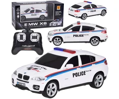 Jokomisiada BMW X6 sportinis policijos automobilis su nuotolinio valdymo pulteliu RC0660 BI