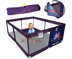 Jokomisiada Large baby playpen, dry pool, 160x200 cm, + bag, cover, ZA5712