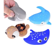 Jokomisiada Rubber bath toys Set of 4 SEASIDE ANIMALS ZA5858