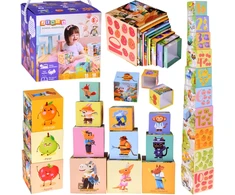 Dėlionė Jokomisiada Educational cube puzzle for children - creative puzzle 10 pieces ZA5868