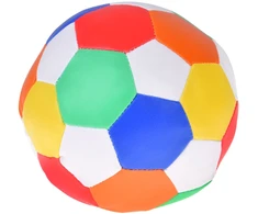 Jokomisiada Soft colorful plush ball made of eco-leather, 15 cm, rag ZA5682