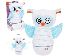 Jokomisiada Night lamp + music box 2 in 1 OWL sleep aid - color-changing LED ZA5190