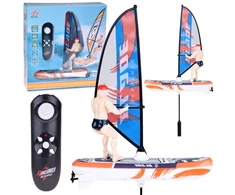 Jokomisiada Remote-controlled, luminous WINDSURFER floating with remote control RC0740