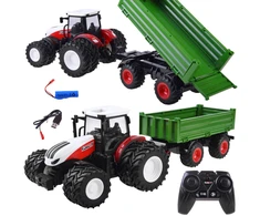 Jokomisiada Remote control tractor + žalias trailer RC0602