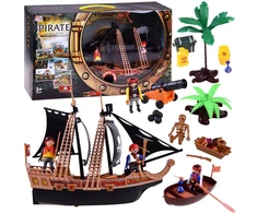 Jokomisiada Piratų laivo figūrų rinkinys patrankos garsas