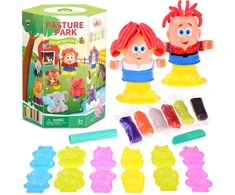 Jokomisiada Kūrybinis plastilino rinkinys, 6 spalvos, gyvūnai, pelėsiai
