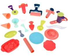Jokomisiada Saldus mažųjų konditerių rinkinys Plastilinas + tortų formelės 5195