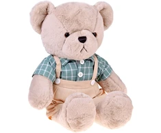 Jokomisiada Teddy bear - beige Franek 58cm in a žalias VINTAGE shirt ZA5923 B