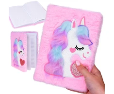 Jokomisiada Secret Notebook Diary Rožinė Unicorn with Heart Glitter ZA5338
