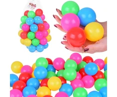 Jokomisiada Spalvoti kamuoliukai Baseino kamuoliukai 6 cm 50vnt. minkštų plastikinių kamuoliukų ZA5411