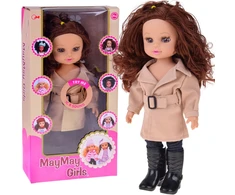 Jokomisiada Stylish Kalinka Jesieniara doll in an elegant coat 36cm ZA5840