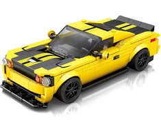 Dėlionė Jokomisiada Techniniai kaladėlės 319 detalių + lipdukai Geltona Sports Car ZA5260