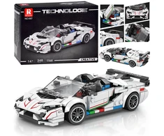 Jokomisiada Techniniai blokeliai Super sportinio automobilio Baltas CABRIOLET spoileris 348 dalys ZA5787
