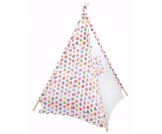 Jokomisiada Teepee Wigwam linksmos pelėdos vaikui
