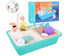 Jokomisiada Children's sink Kitchen SINK with circulation + dishes ZA5247