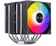 Jonsbo CA80 CPU Cooler, Dual-Tower, 2 x 120mm, PWM, RGB – juodas
