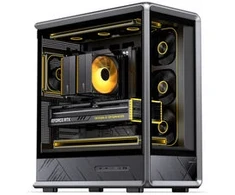 Jonsbo D401 PC-case, Midi Tower, ATX, Tempered Glass - juodas