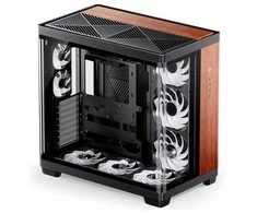 JONSBO TK-4 Wood PC Case, Mid Tower, ATX, Tempered Glass – juodas